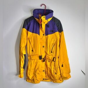 Vintage 1990's The North Face Women’s Winter Jacket Coat Ski Gold Purple